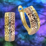 Wunderschöne mehrfarbige 333 Gold Creolen 1,3 cm
