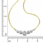 Elegantes Collier aus 333 Gold 45 cm mit 5 weißen Zirkonia Fascination by Ellen K.