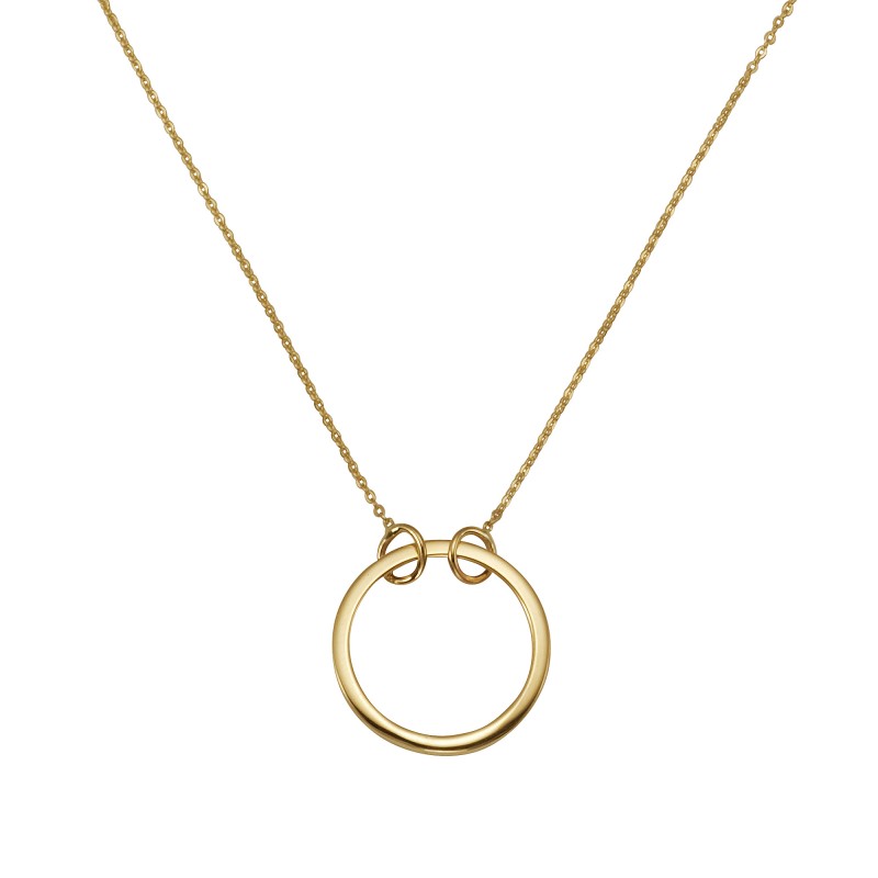 Modische Goldkette 375 Gold 42 cm mit einem Goldring Ellen K.