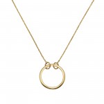 Modische Goldkette 375 Gold 42 cm mit einem Goldring Ellen K.