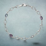 Funkelndes Amethyst Armband aus 375 Weißgold Fascination by Ellen K.