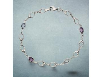 Funkelndes Amethyst Armband aus 375 Weißgold Fascination by Ellen K.