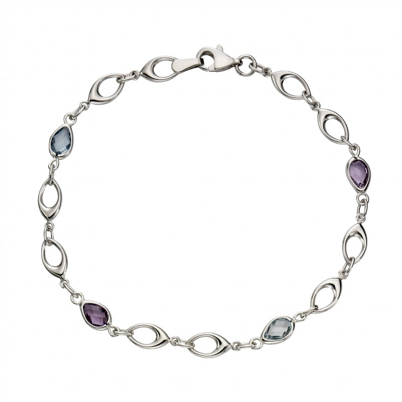 Funkelndes Amethyst Armband aus 375 Weißgold Fascination by Ellen K.