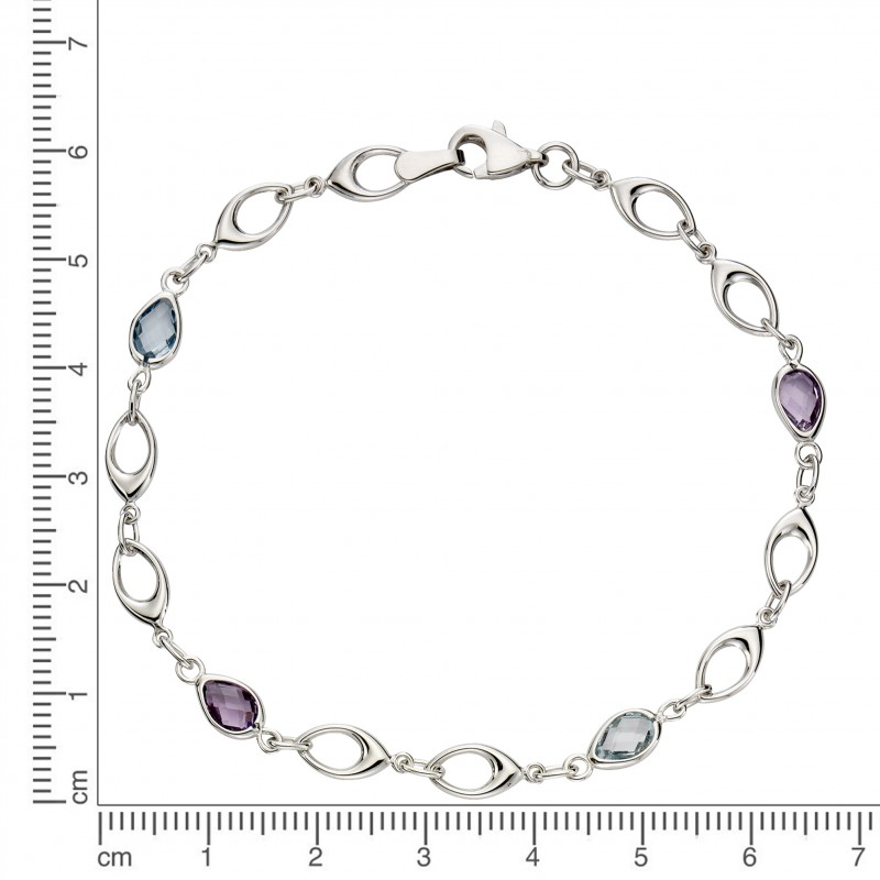 Funkelndes Amethyst Armband aus 375 Weißgold Fascination by Ellen K.