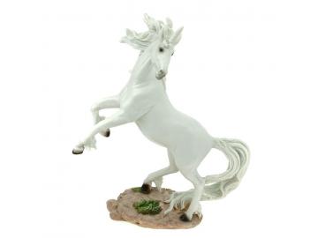Einhorn Figur in Weiß aus Kunststein