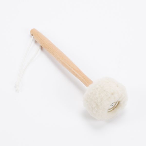 Gongklöppel mit Fell überzogen ca. 9,5 cm