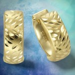 Schöne breite Creolen aus 333 Gelbgold 1,3 cm Vivance