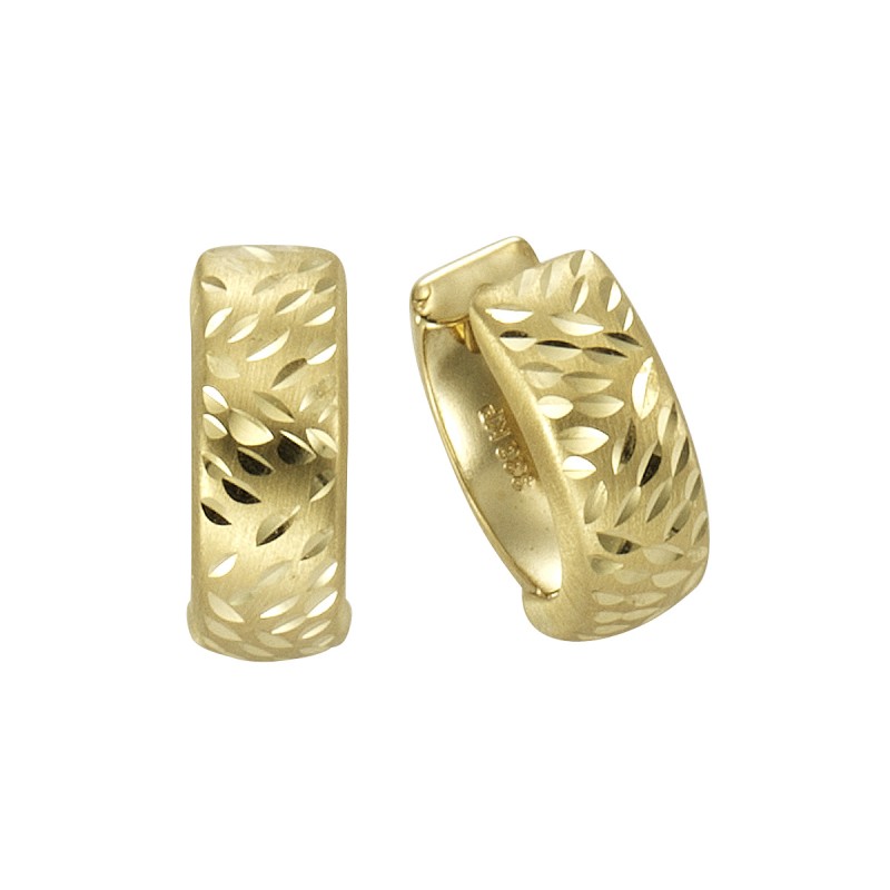 Schöne breite Creolen aus 333 Gelbgold 1,3 cm Vivance