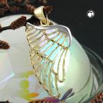 Gold Engels Flügel 375 Gold 9 Karat bicolor diamantiert