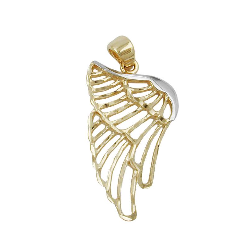Gold Engels Flügel 375 Gold 9 Karat bicolor diamantiert