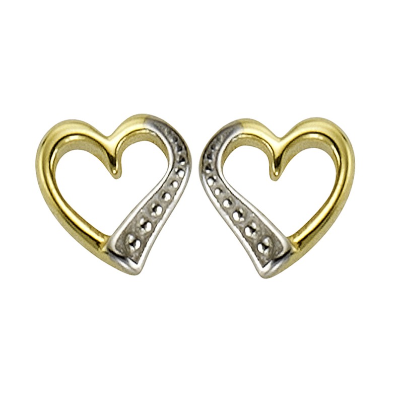 Herz Ohrstecker aus 333 Gold 0,5 cm ZeeME for KIDS