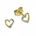 Herz Ohrstecker aus 333 Gold 0,5 cm ZeeME for KIDS