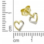 Herz Ohrstecker aus 333 Gold 0,5 cm ZeeME for KIDS