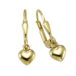Herzen Ohrhänger 333 Gelbgold 8 Karat 2 cm
