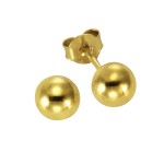 585 Gelbgold Ohrstecker in Kugelform 5mm 14 Karat