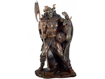 Nordischer Gott Loki aus Polyresin - bronziert