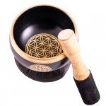 Klangschalen Set Blume des Lebens mit Klöppel und Kissen ∅ 11,5 cm