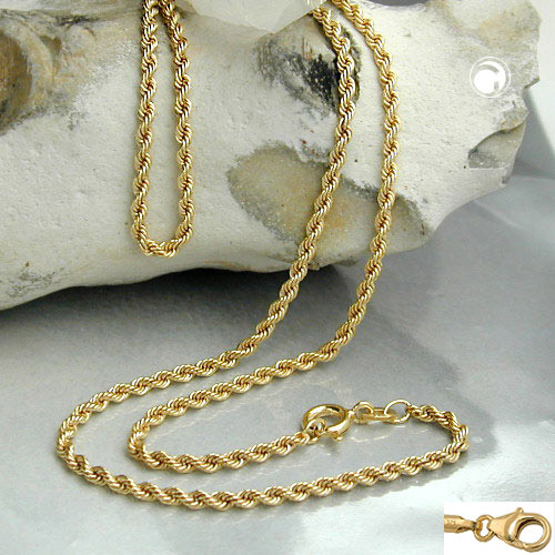 Kordelkette 375 Gold 9 Karat 42 cm