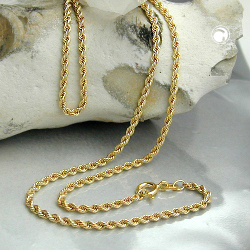 Kordelkette aus 375 Gelbgold 9 Karat 45cm länge