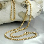 Kordelkette aus 375 Gelbgold 9 Karat 45cm länge