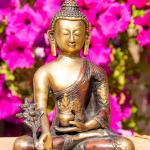 Medizin Buddha Messingfigur 19,5 cm