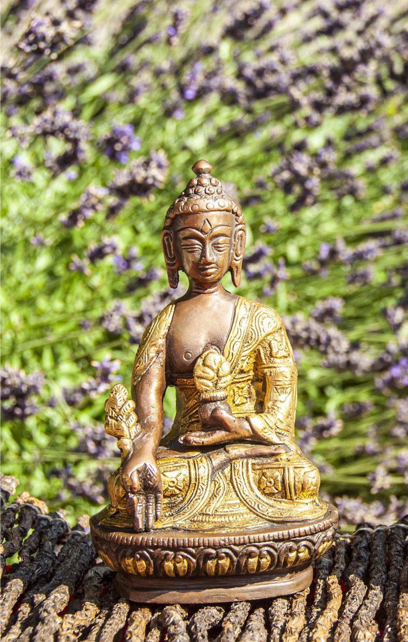 Medizin Buddha aus Messing 15 cm höhe