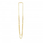 Moderne Layer Kette aus hochwertigem 375 Gold 9 Karat 45 cm