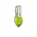 Moderner 375 Gold Bicolor Anhänger mit einem Peridot Stein 9 Karat