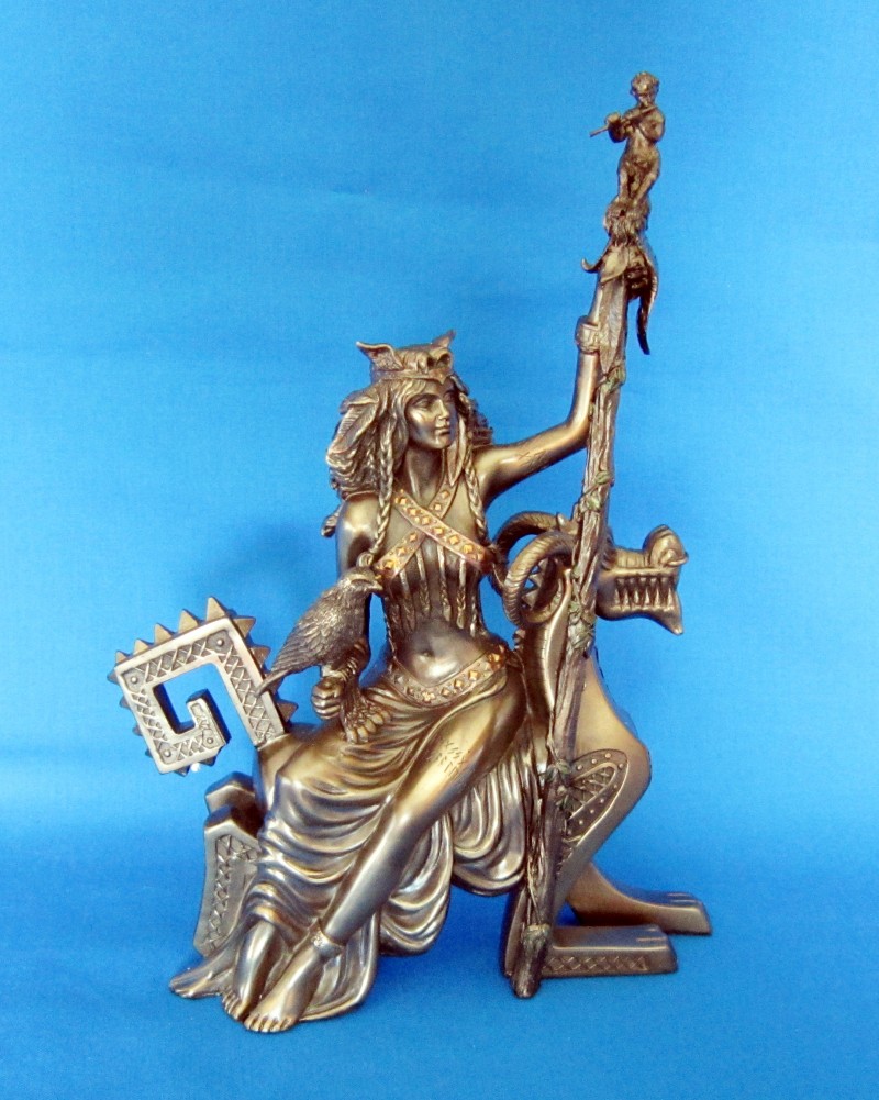 Nordische Göttin Frigga aus Polyresin viele schöne Details 27.5 cm