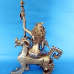 Nordische Göttin Frigga aus Polyresin viele schöne Details 27.5 cm
