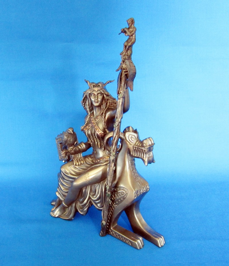 Nordische Göttin Frigga aus Polyresin viele schöne Details 27.5 cm
