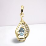 375 Gold Anhänger mit Zirkonia Steinen 2,3 cm