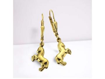 Ohrhänger aus 333 Gelbgold mit springenden Pferden ZEEME SCHMUCK