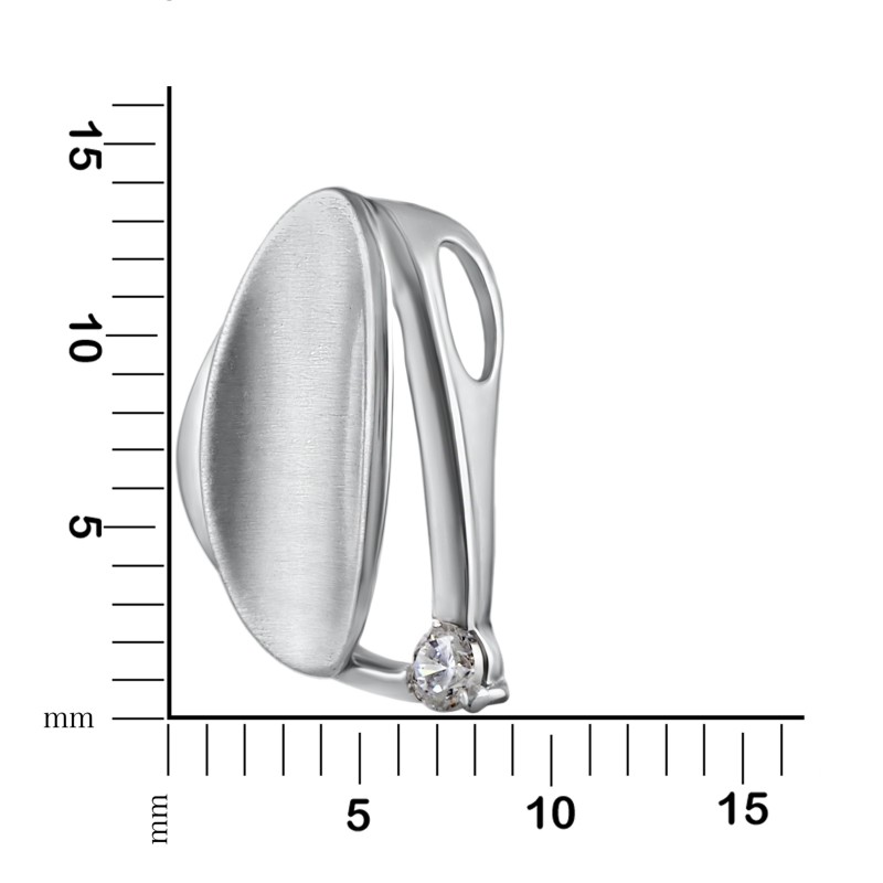 925 Silber Anhänger in schönem Design mit einem Zirkonia