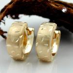 375 Gold Creole matt diamantiert 9 Karat