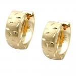 375 Gold Creole matt diamantiert 9 Karat