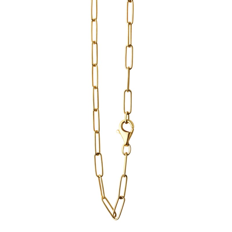 Trendige Kette Chunky Chain 45 cm aus Silber vergoldet