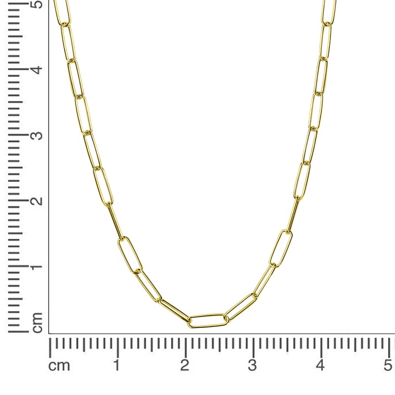 Trendige Kette Chunky Chain 45 cm aus Silber vergoldet