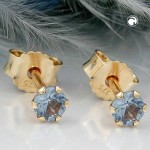 Ohrstecker Aquamarin aus 375 Gold 9 Karat