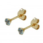 Ohrstecker Aquamarin aus 375 Gold 9 Karat