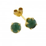 Ohrstecker aus 333 Gelbgold mit strahlend grünen Smaragd Steinen