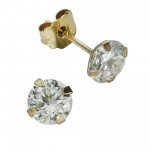 Ohrstecker 333/- Gold 0,6cm Zirkonia
