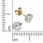 Ohrstecker 333/- Gold 0,6cm Zirkonia