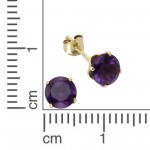 Ohstecker 333 Gelbgold mit einem Amethyst Fascination by Ellen K.