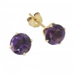 Ohstecker 333 Gelbgold mit einem Amethyst Fascination by Ellen K.