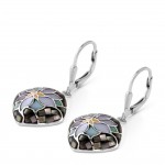 Perlmutt Ohrhänger aus 925 Sterling Silber 4 cm