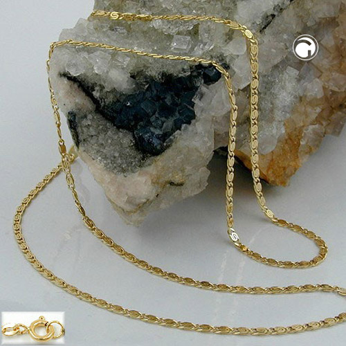 S-Panzer Kette 585 Gold 14 Karat 1,2 mm 45 cm länge