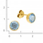 Blautopas Ohrstecker 375 Gold Fascination by Ellen K.