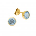 Blautopas Ohrstecker 375 Gold Fascination by Ellen K.