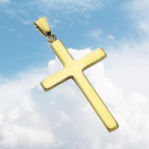 Schönes 333 Goldkreuz 4,1 cm Geschenk
